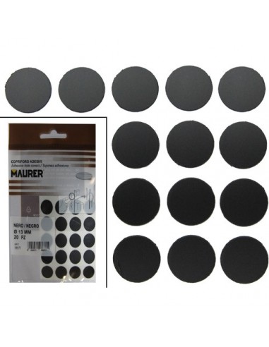 Tapatornillos Adhesivos Negro (Blister 20 unidades)