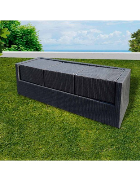 Conjunto Jardin Sofá Chaiselon Egadi Marrón