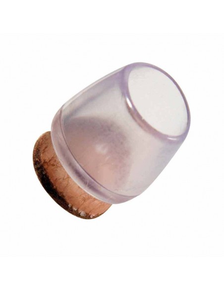 Contera Goma y Fieltro Transparente Ø12 mm. (Blister 8 Unidades)