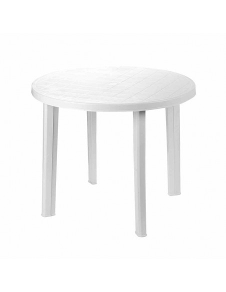 Mesa Resina Blanca. Diametro 90cm