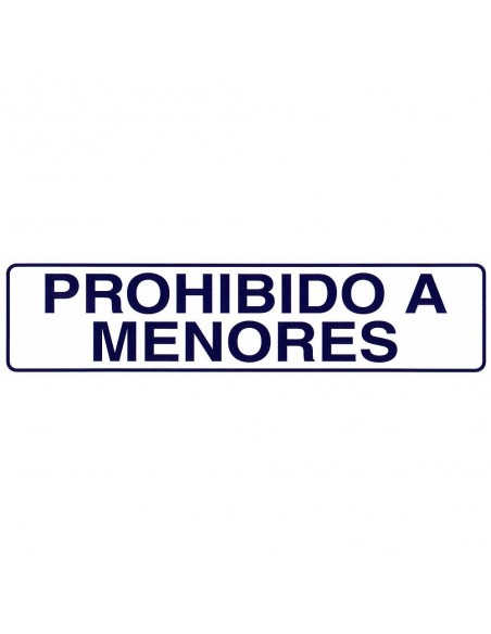 Rotulo Adhesivo 250x63mm Prohibido A Menores