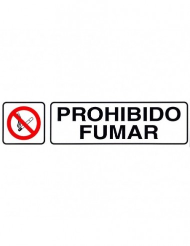 Rotulo Adhesivo 250x63mm Prohibido Fumar