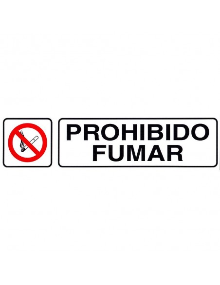 Rotulo Adhesivo 250x63mm Prohibido Fumar