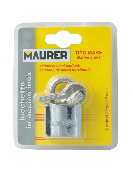 Candado Maurer Inoxidable Arco Normal 30 mm.