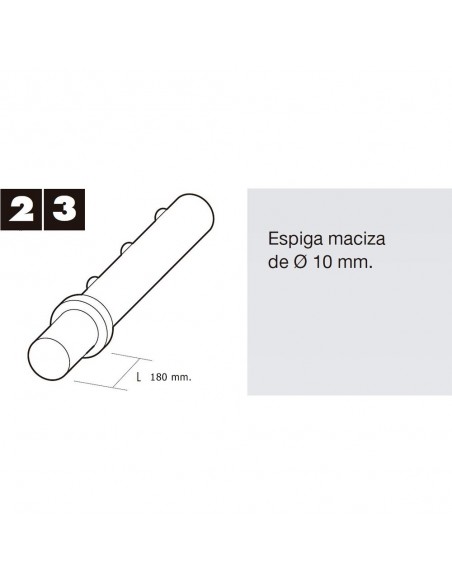 Espiga Persiana 100 mm. Para Disco o Capsula Plastico 2