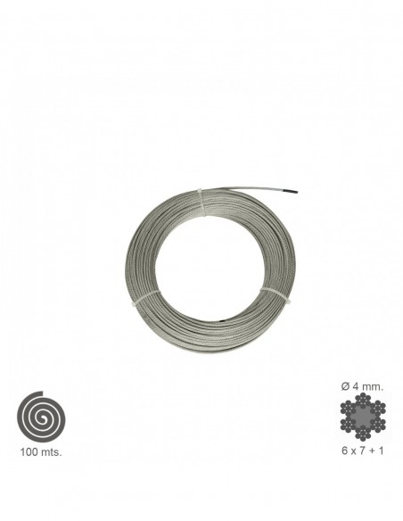 Cable Galvanizado 4  mm. (Rollo 100 Metros) No Elevacion 2