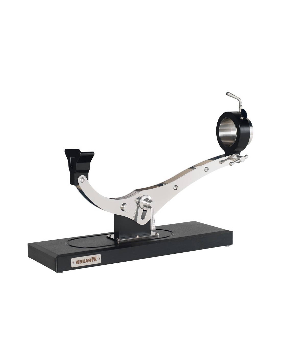 Porte-jambon Rotatif LEPANTO Elite Plus - Inox, Base Fibre Noire, Capacité 8kg - Pour Coupe Professionnelle à La Maison