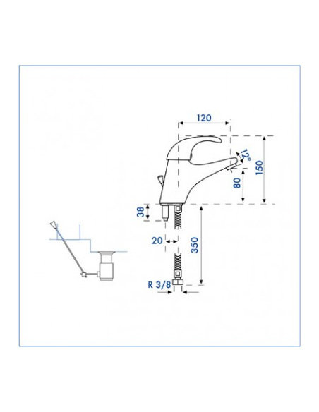 Monomando lavabo cromo SM6 2