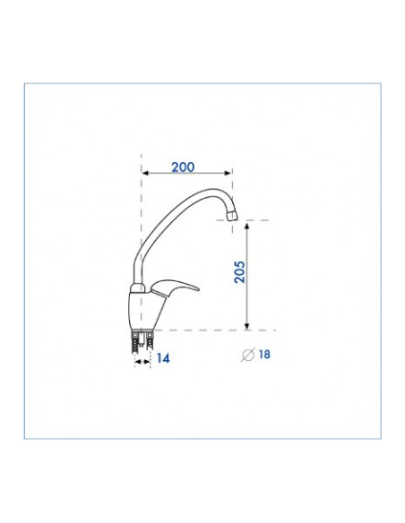 Monomando fregadero repisa serie 13 SM6 2