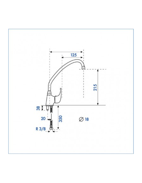 Monomando fregadera repisa serie 80 SM3 2