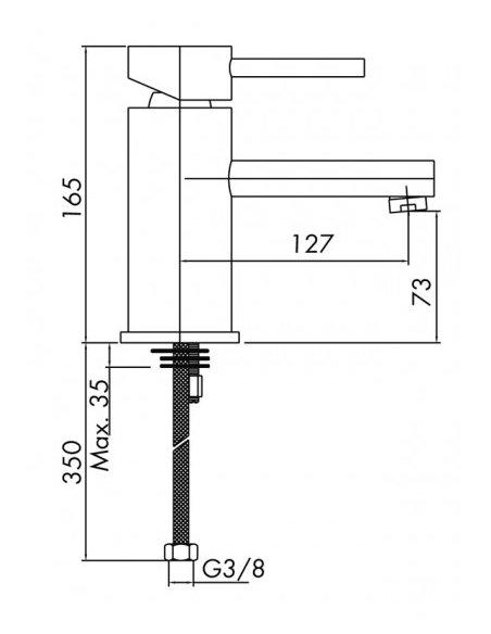Monomando lavabo BRUC 2