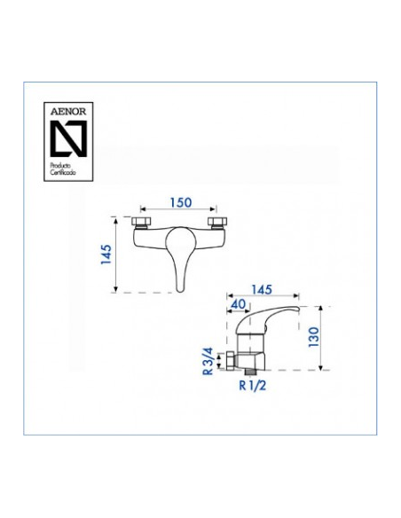 Monomando plato ducha SM1 2