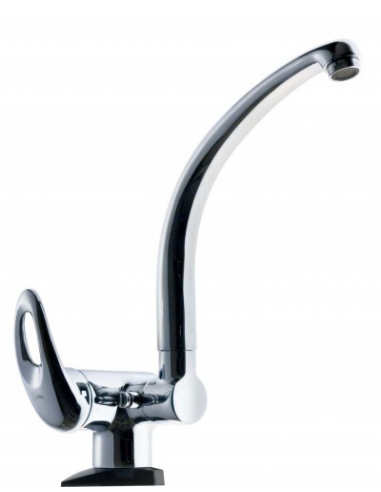 Monomando fregadero repisa serie 24 caño fundido abatible LUXE