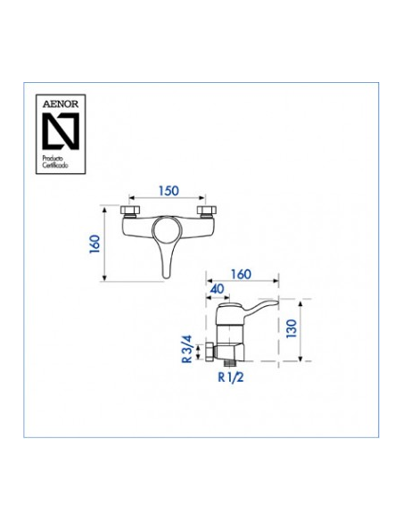 Monomando plato ducha SM2 2