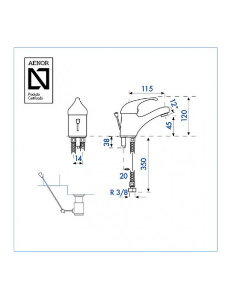 Monomando lavabo SX50