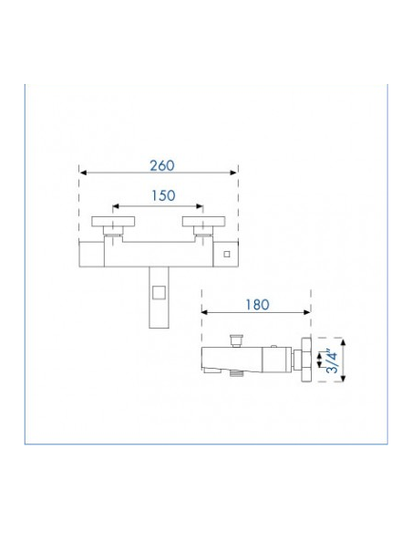 Baño ducha termostatico DASMIX 2