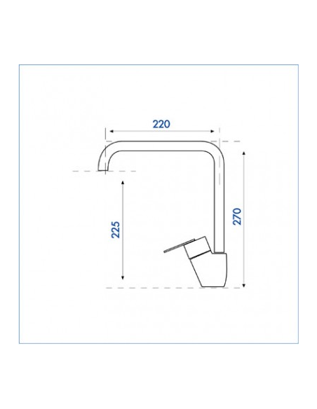 Monomando fregadero repisa serie 1524 caño tubo 2