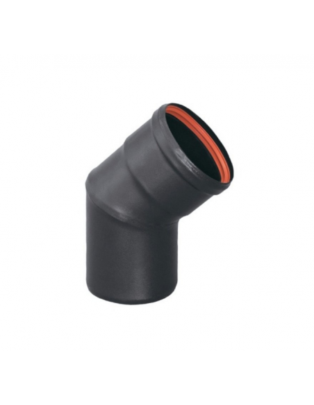 CODO 45º VITRIFICADO 80MM PARA PELLET