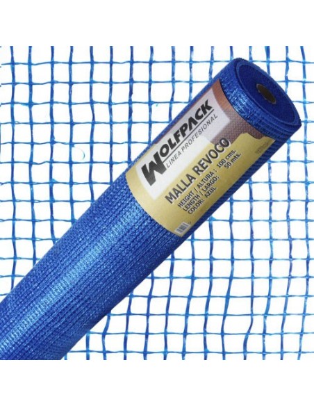 Malla Revoco Azul Rollo 50 cm. x 1 metro. Luces 10x10 mm.