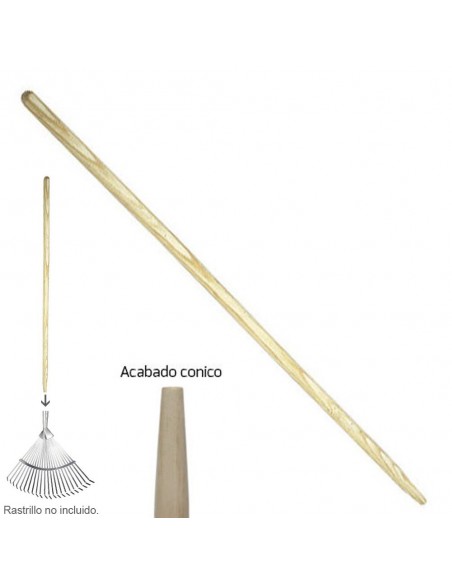 Mango Madera Rastrillo Metal 1200x28mm Cónico 2