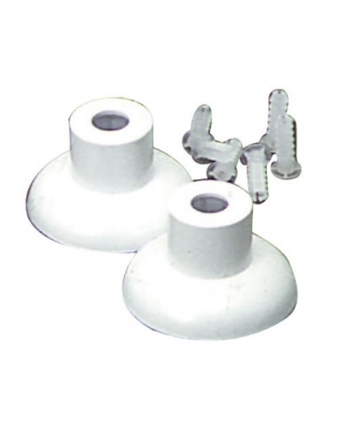 Juego Soportes Baño Plastico Blanco 12 mm.