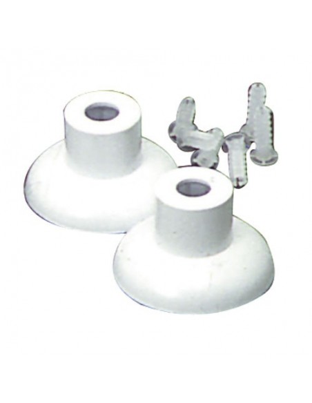 Juego Soportes Baño Plastico Blanco 12 mm.