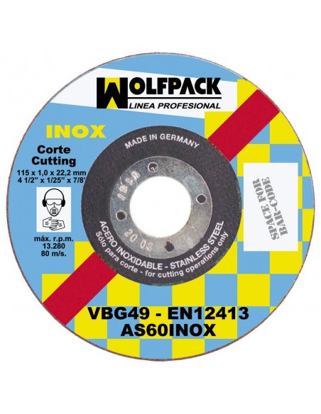 Disco Wolfpack Inoxidable 115x1
