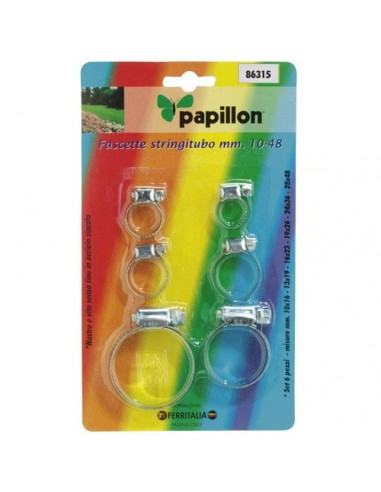 Set Abrazaderas Inoxidable Papillon 6 Piezas.