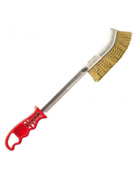 Cepillo Manual Acero Mango Plastico Rojo 34 cm.