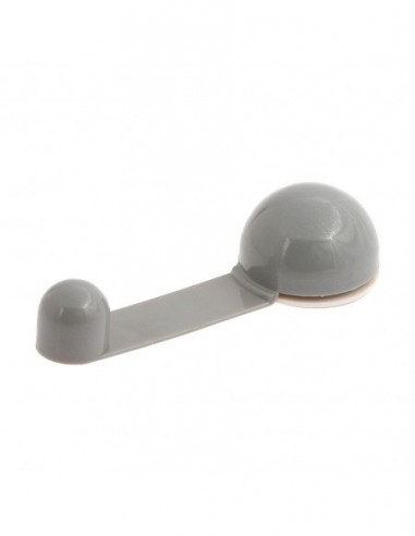 Tope Puerta Adhesivo con Retenedor Cromo Gris