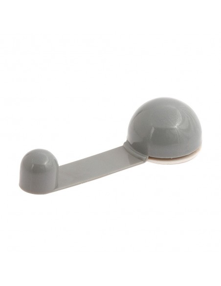 Tope Puerta Adhesivo con Retenedor Cromo Gris
