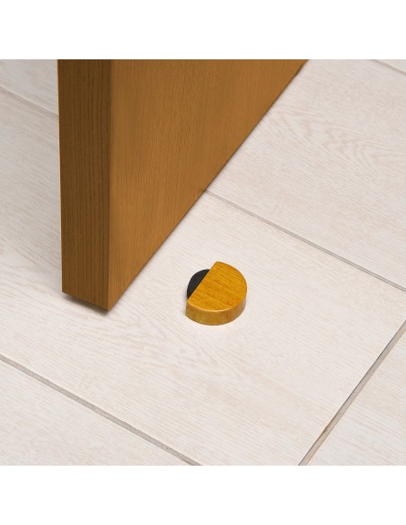 Tope Puerta Adhesivo Silencioso Color Madera