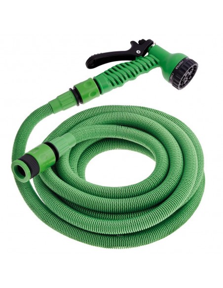 Tubo Extensible Riego Compacto 5 A 15 Metros Con Pistola 7 Posiciones