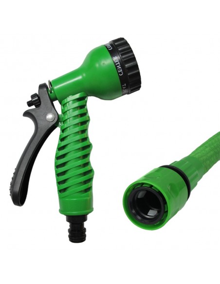 Tubo Extensible Riego Compacto 5 A 15 Metros Con Pistola 7 Posiciones