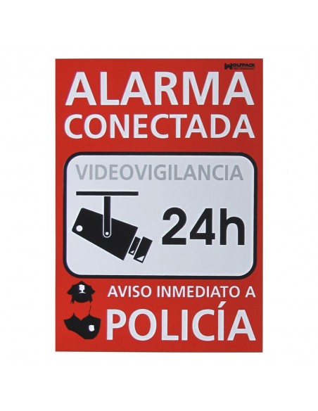 Pubblimania Cartel Alarma Conectada Señal Videovigilancia Aviso a la  policía en aluminio 3mm (Cm 20x15, Cartel Alarma Conectada) : .es:  Bricolaje y herramientas