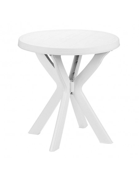 Mesa Resina Blanca Redonda Ø 70 x 72 cm. (Alt)