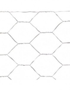 Malla de Alambre Hexagonal 25mm, Enrejado Tripe Trosion Gallinero, Rollo  1x50m, Galvanizado, Plata