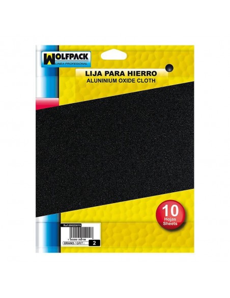 Lija Hierro 2 Grueso (Pack 10 Pliegos)