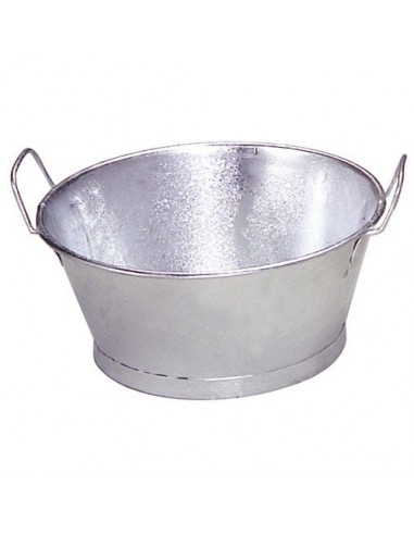 Barreño Galvanizado Baño  26"  65x25 cm. 54 Litros