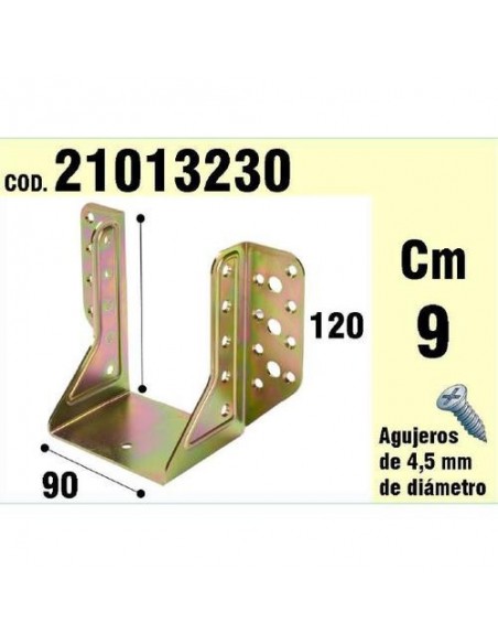 Soporte Para Madera Alas Exteriores bicromatado  90 mm.