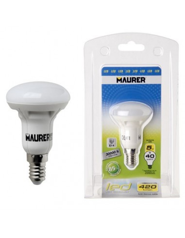 Bombilla Led Reflectante E14 5 W.  30 W. Lumenes 425
