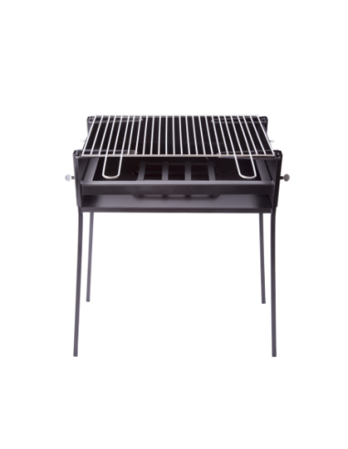 ESTUFAS GARCIA Barbacoa Cuadrada Chapa 60X40 con Soporte para Paella