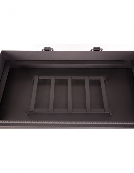 ESTUFAS GARCIA Barbacoa Cuadrada Chapa 60X40 con Soporte para Paella