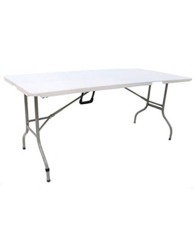 MESA JARDIN PLEGABLE RESINA-ACERO 180X72X73 NATUUR