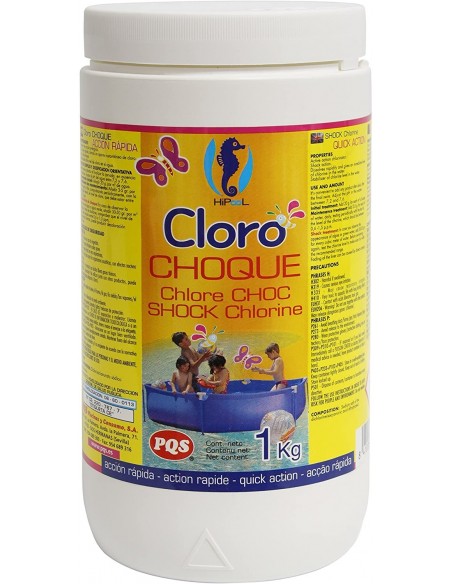 PQS Cloro de Choque en Grano Piscinas. Bote 1 Kg