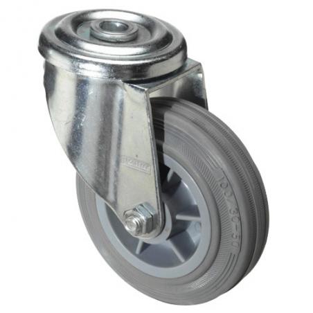 Rueda Industrial Goma Gris...