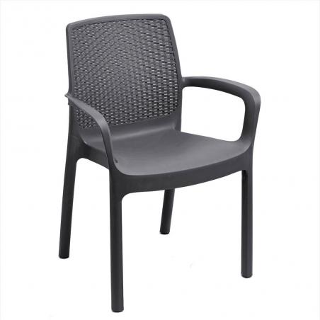 Silla Resina Simil Rattan...