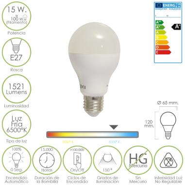 Bombilla Led Standar E27. 15 W. igual...