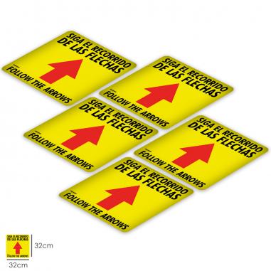 Rotulacion Suelo Siga Las Flechas....
