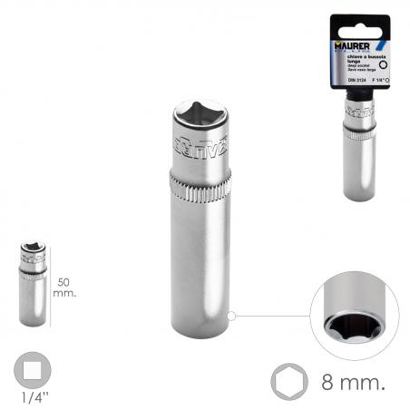 LLave Vaso Larga 1/4" / 8...